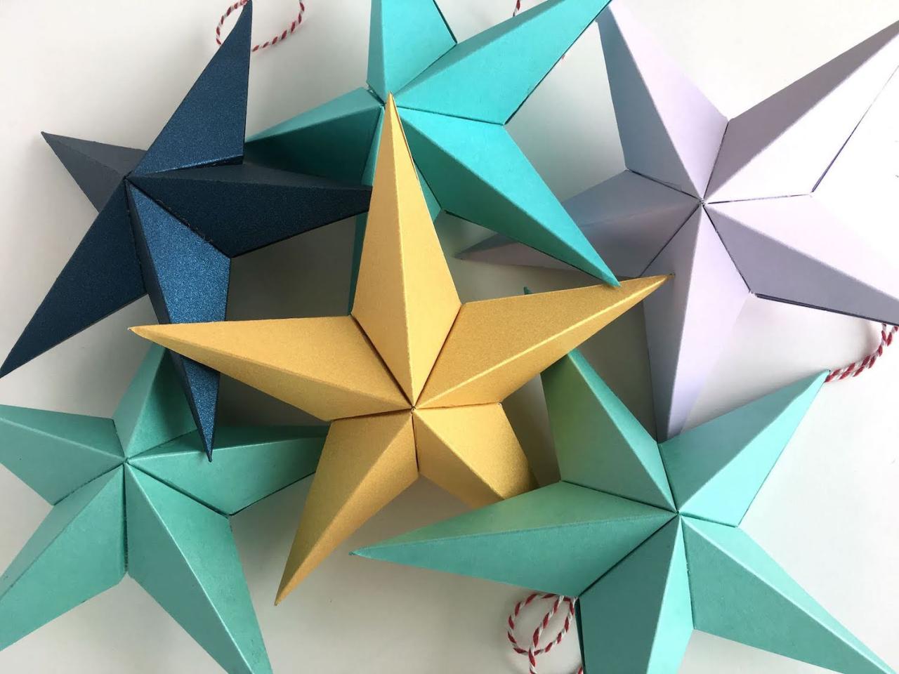 How to make 3d paper star decoration