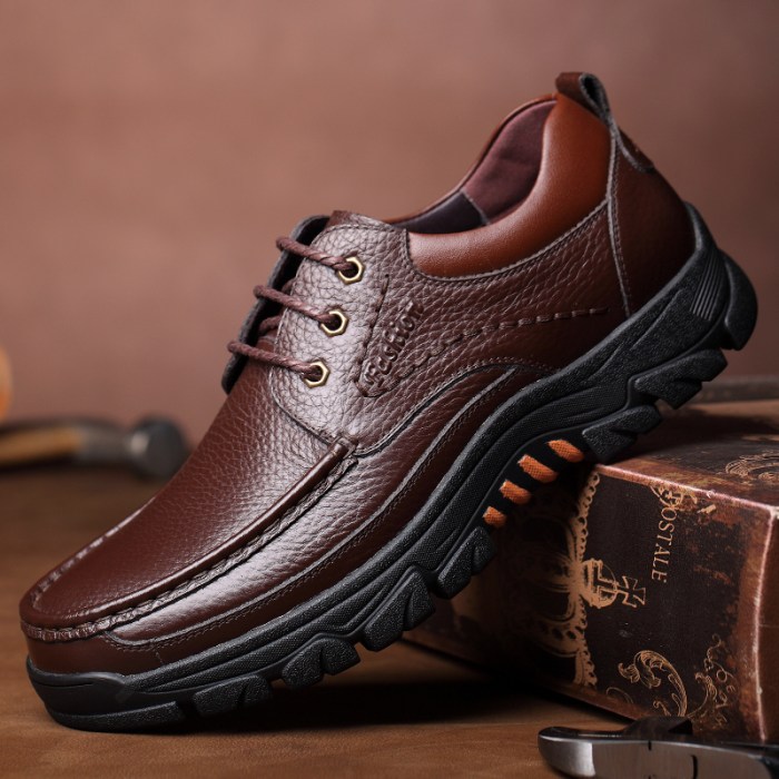 Mens casual dress shoes leather