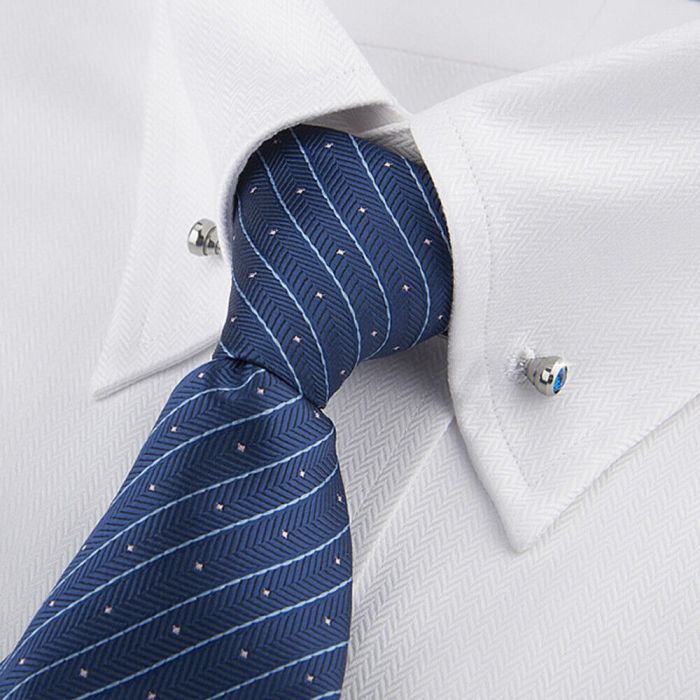 Mens dress shirt tie bar collar