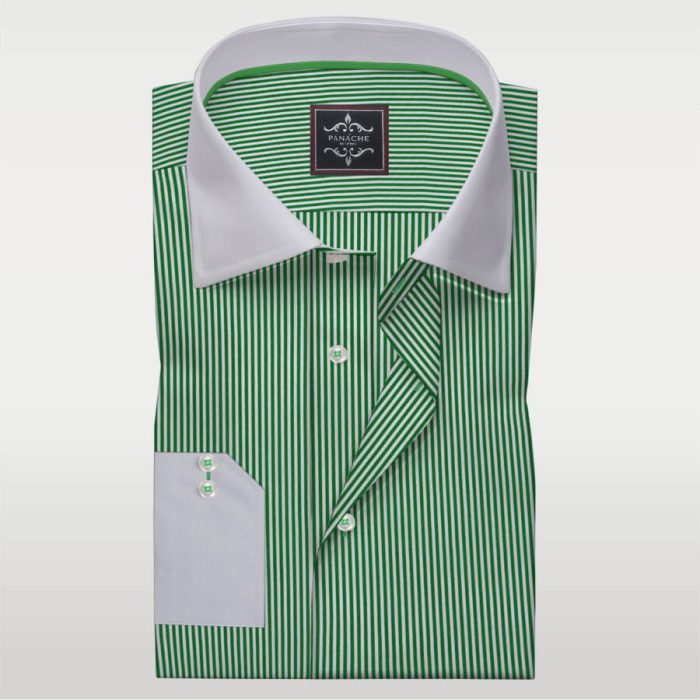 Men's dress shirts white collar and cuffs